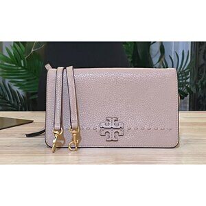 AUTHENTIC TORY BURCH NUDE MCGRAW SHOULDER/CROSSBODY HANDBAG